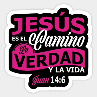 Juan 14-6 Pink Sticker